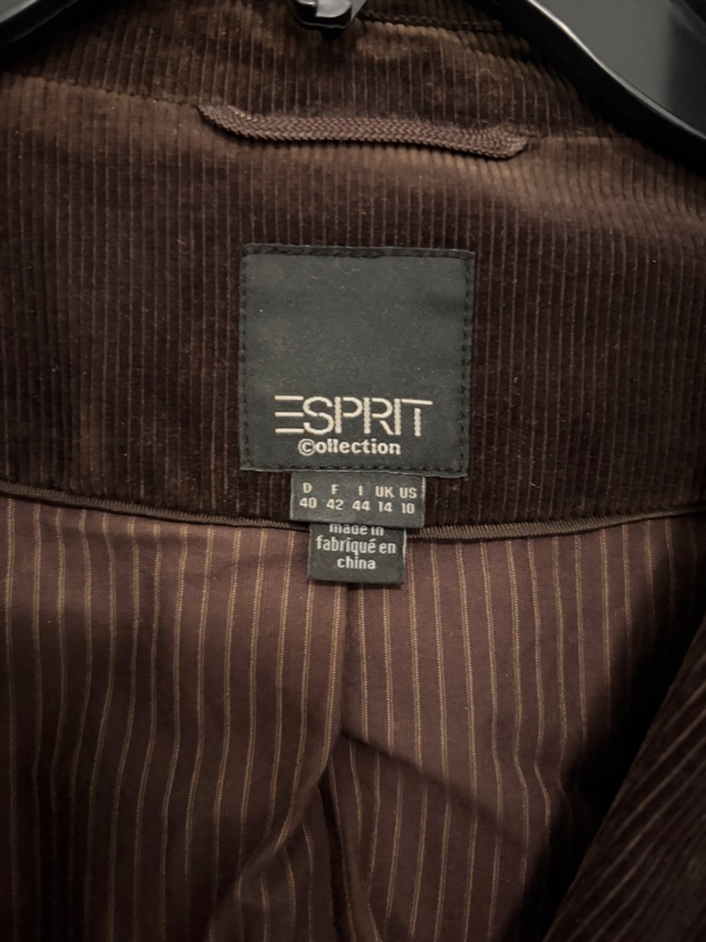 Esprit Collection Brown Corduroy Blazer - Picture 2 of 3